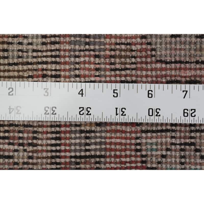Hand Knotted Oriental 100% Wool Carpet Traditional Floral Oranges & Rust Heriz Runner Rug - 12' 5'' X 3' 4''