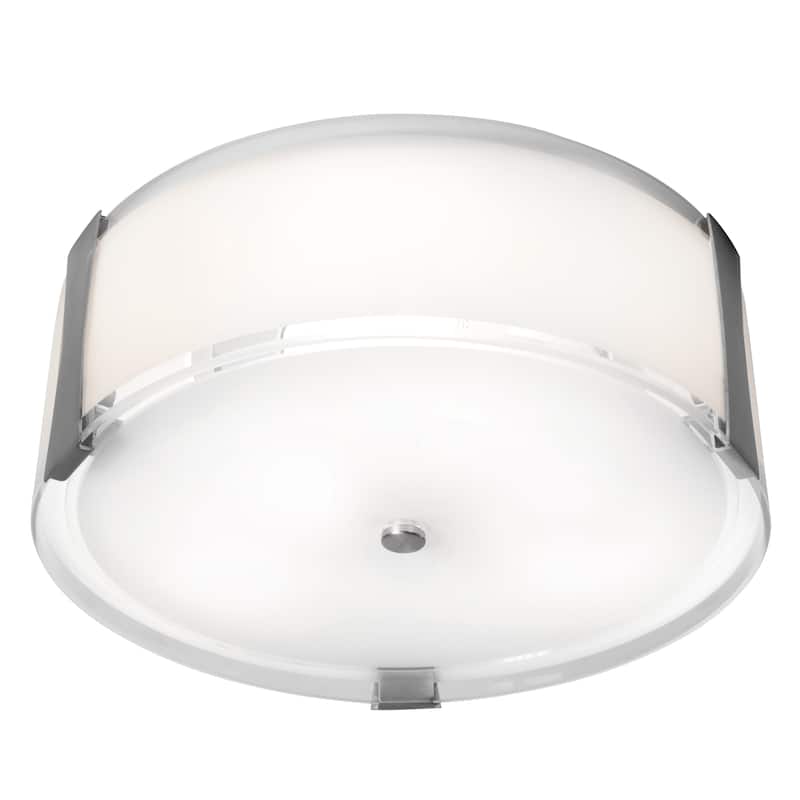 Access Lighting Tara - Dimmable LED -Flush Mount - Brushed Steel - Opal - Brushed Steel
