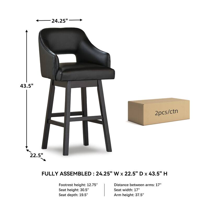 Signature Design by Ashley Tallenger Swivel Bar Stool (Set of 2)