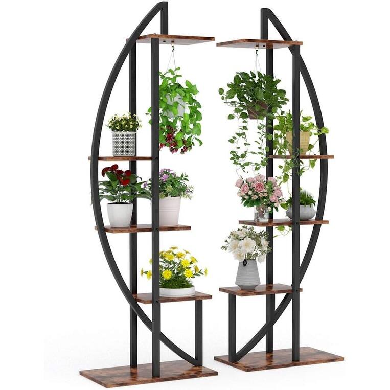 Plant Stand, Tall Wood Plant Shelf Holders,