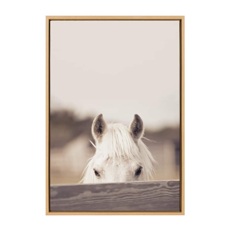 Kate and Laurel Sylvie Equine Framed Canvas by Robert Cadloff - 23x33 - Plastic - Brown
