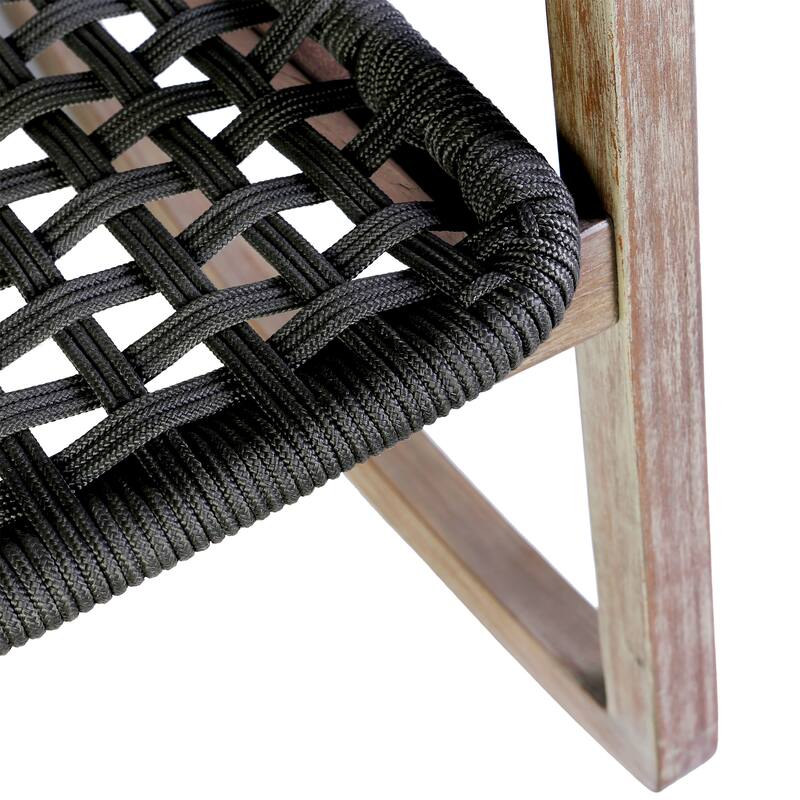 Sequoia Rope & Solid Eucalyptus Wood Indoor / Outdoor Rocking Chair