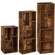 preview thumbnail 5 of 34, VECELO Set of 3 Cube Bookshelves 2/3/4-Tier Open Shelf Bookcase with Irregular Cubes for Living Room Study Bedroom Office