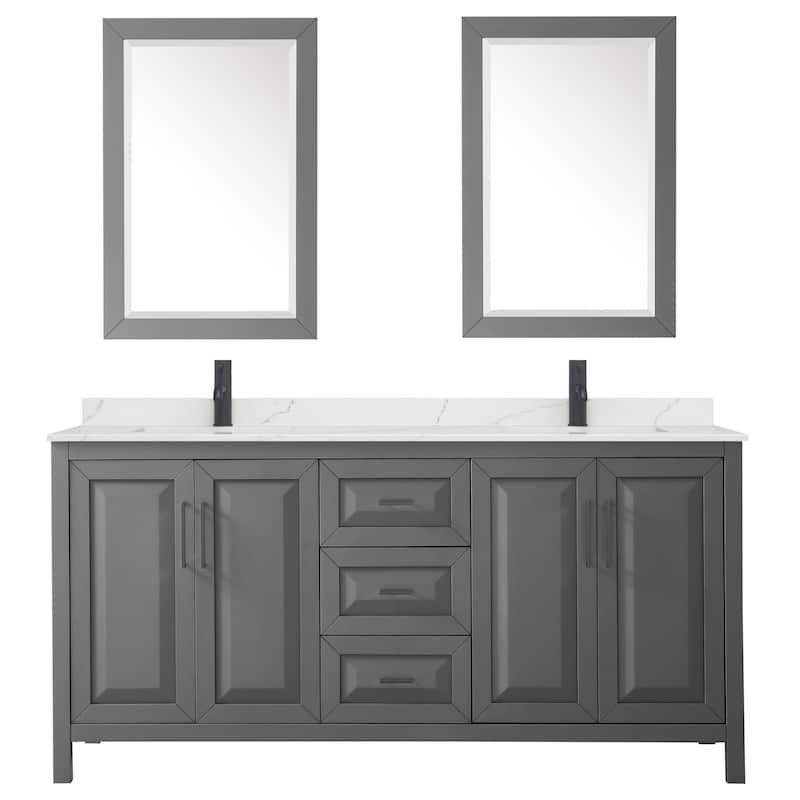 Wyndham Collection WCV252572D-QTZ-UNSM24 Daria 72" Free Standing