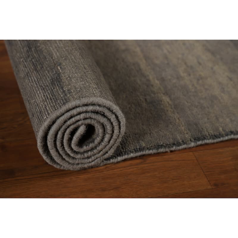 Striped Gabbeh Oriental Foyer Rug Hand-Knotted Wool Carpet - 3'3"x 6'4"