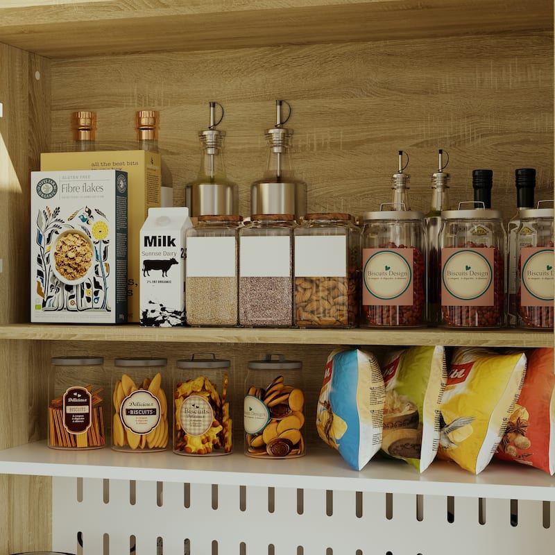 Tall Kitchen Pantry Cabinet Microwave Shelf and Storage Drawers Coffee Bar Cabinet Buffet Hutch Cabinet