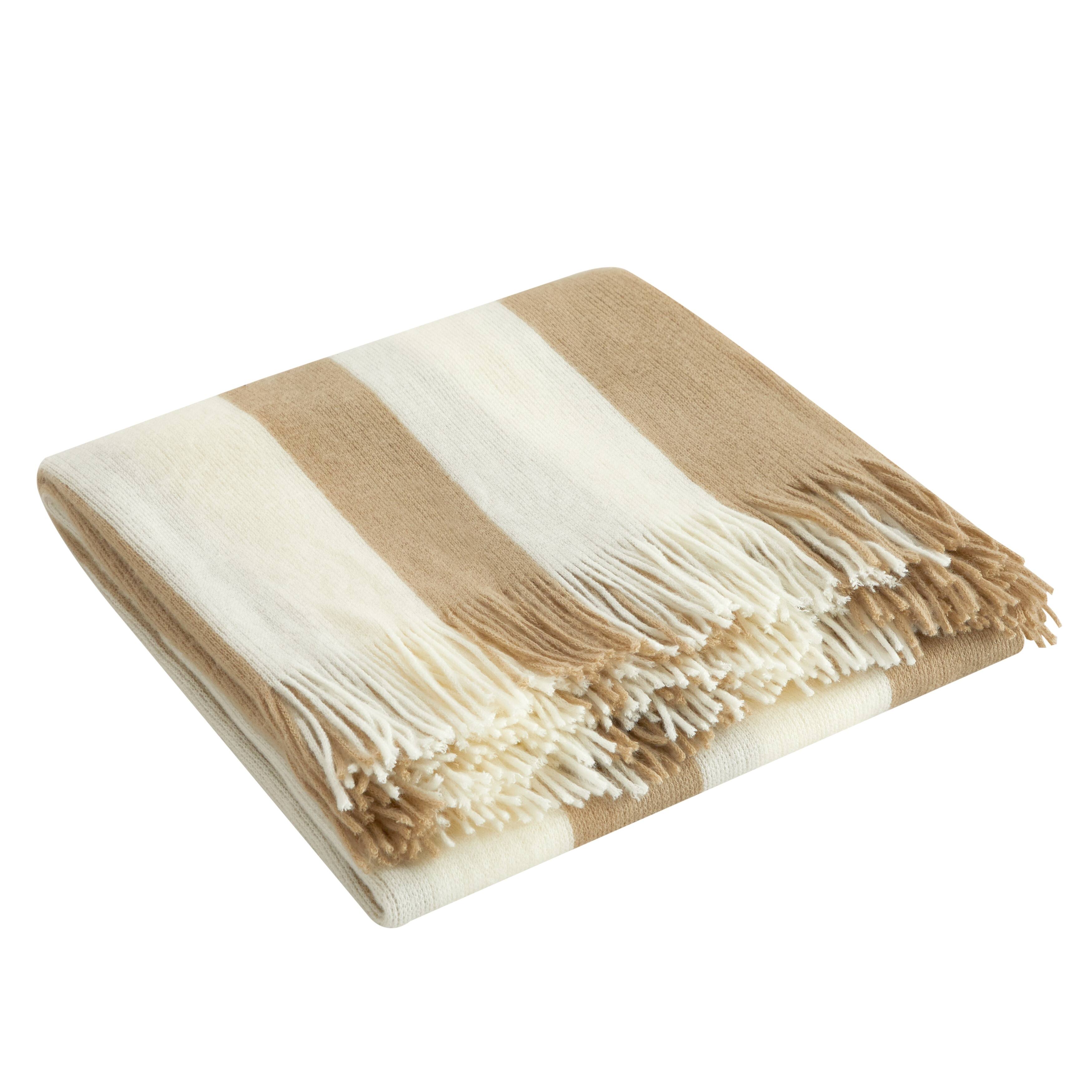 NY&C Home Lasko 1 Piece Faux Cashmere With Tassels Throw Blanket - Bed ...