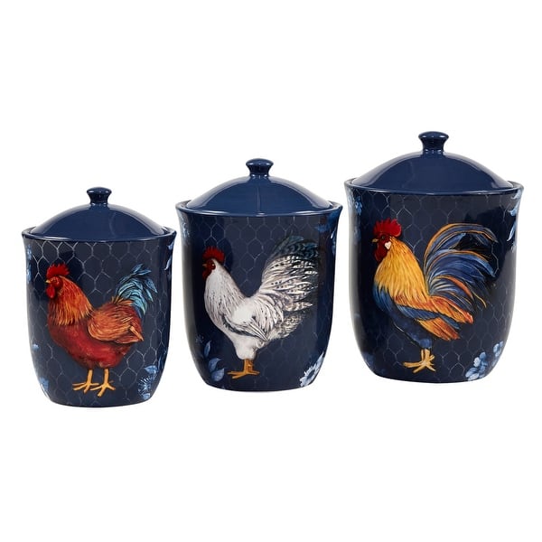 Hen & Rooster Ceramic 6-Piece Kitchen Set