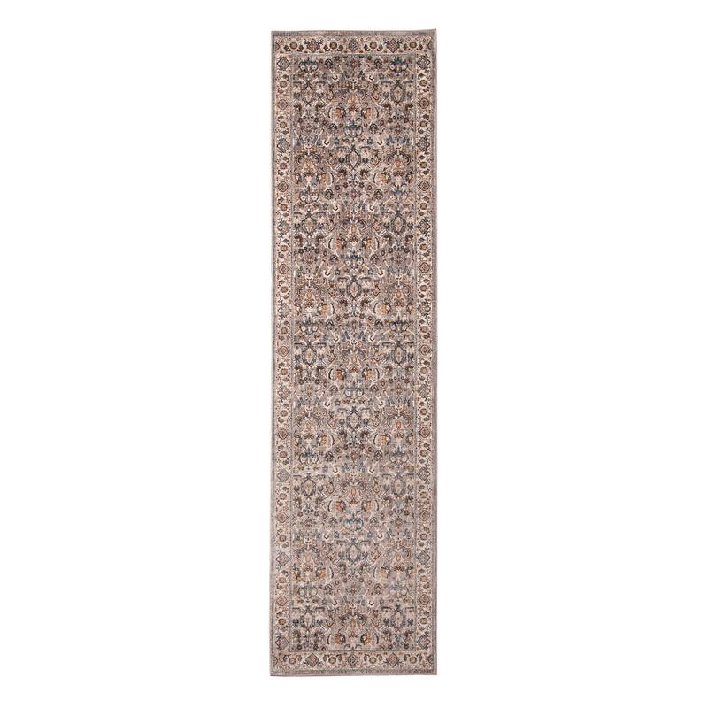 Arcelina Nuulyn Gray Oriental Polyester Area Rug