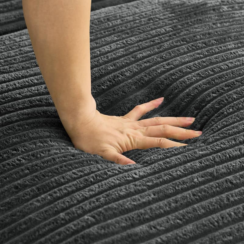 Rossetta 2-Seat Oversized Personalized Corduroy Soft Modular No Assembly Sofa with 2 Movable Ottoman