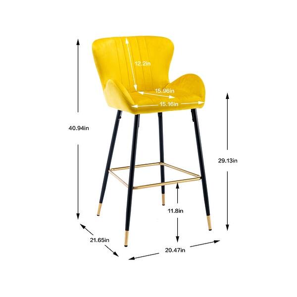 2PC Bar Stools with Back and Footrest Bed Bath & Beyond 35993206