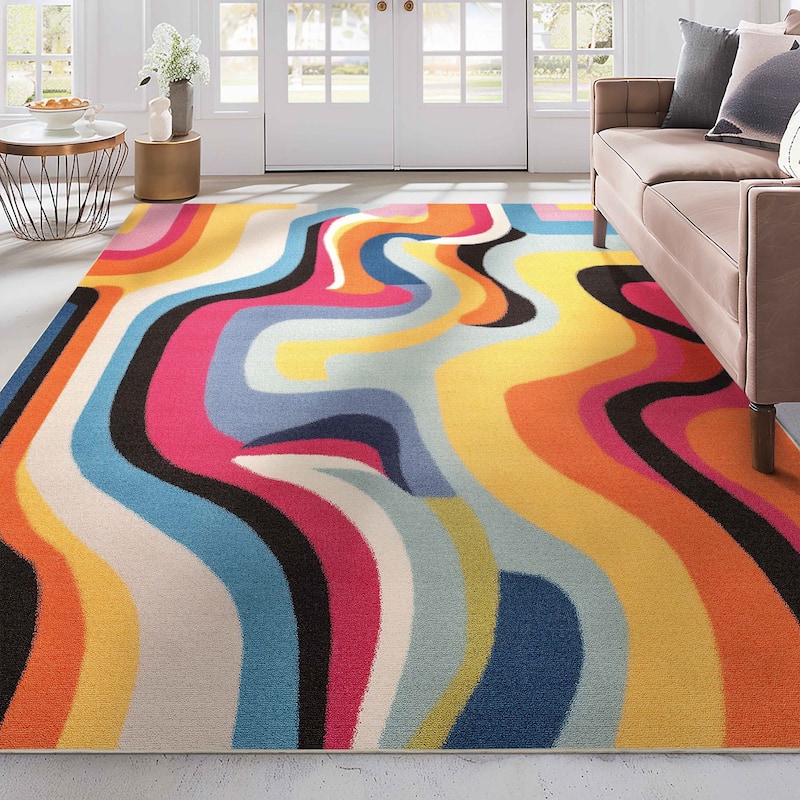 Well Woven Apollo Eternal Modern Abstract Bright Flat-Woven Area Rug - 7'10" x 9'10" - Multi