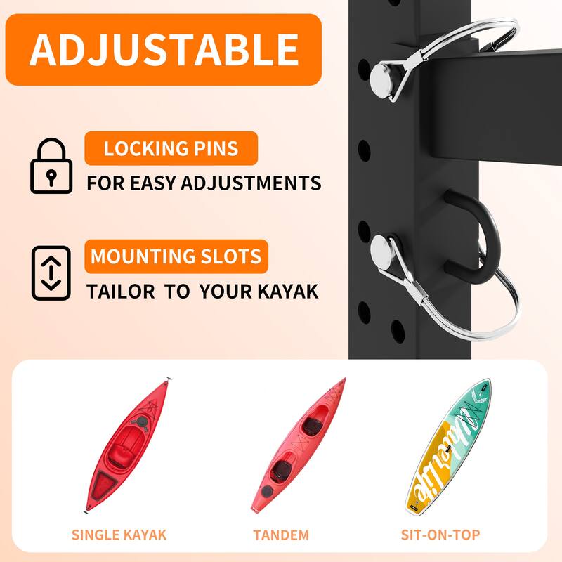 Freestanding Kayak Storage Rack – Holds 2 Kayaks