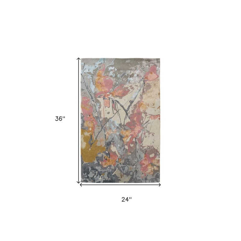 Hand Tufted Floral Traditional Durable Area Rug - 2' x 3'