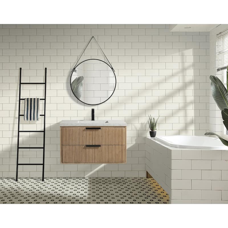 Ari Bath San Diego 36" Floating Bathroom Vanity Weathered Fir
