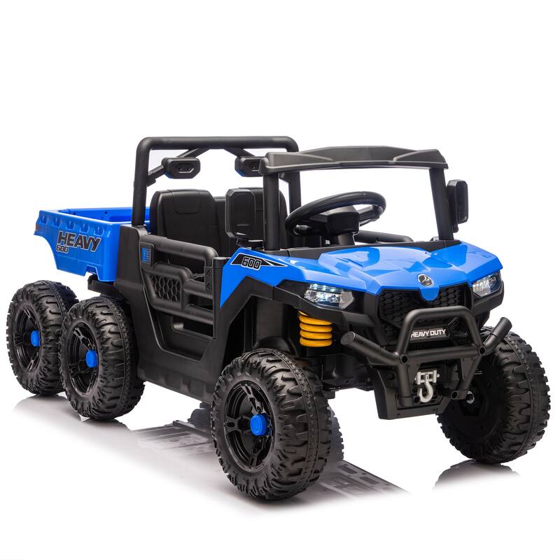 24V 440W Kids Ride On Six-wheel Electric Dump Truck W/ PC 2.4G, 4WD, Upgraded anti-collision bar, Six-wheel Suspension