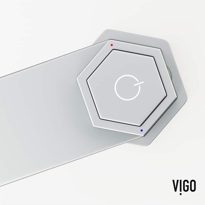 VIGO Nova 8" H Button Operated Single Hole Bathroom Faucet