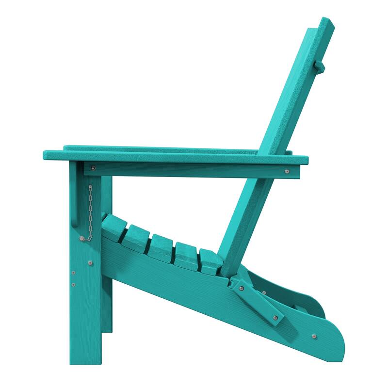 HDPE Oversized Folding Adirondack Chair, All-Weather Modern Folding Adirondack Chair