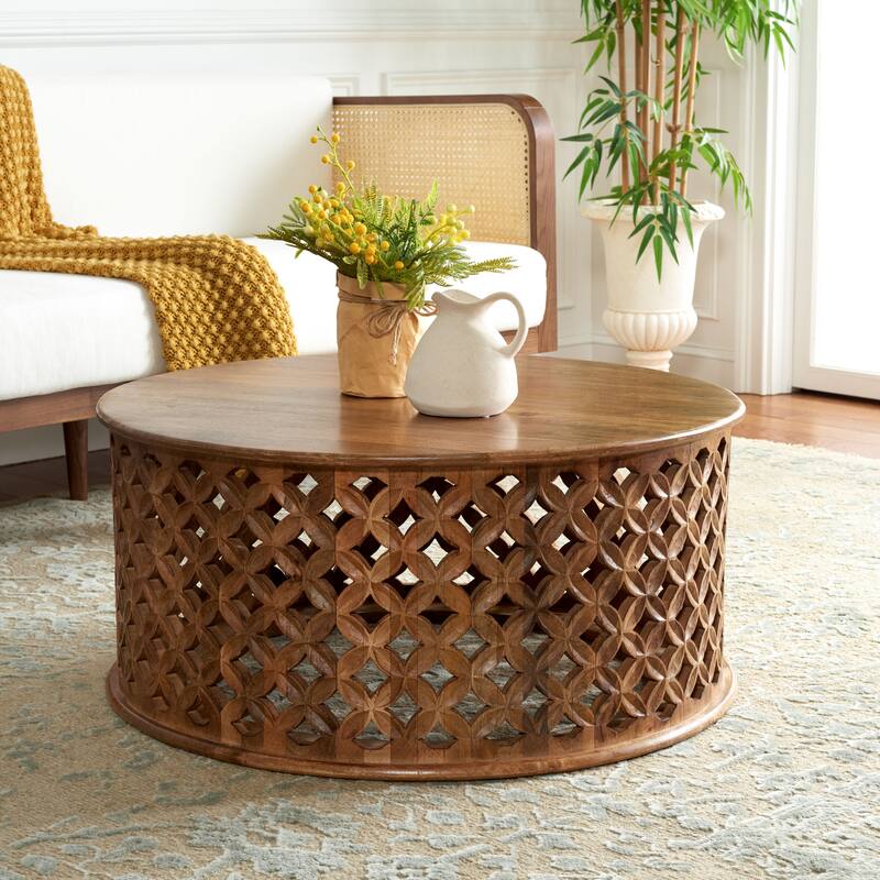 SAFAVIEH Home Collection Kaydix Round Coffee Table - 35" L x 35" D x 16" H