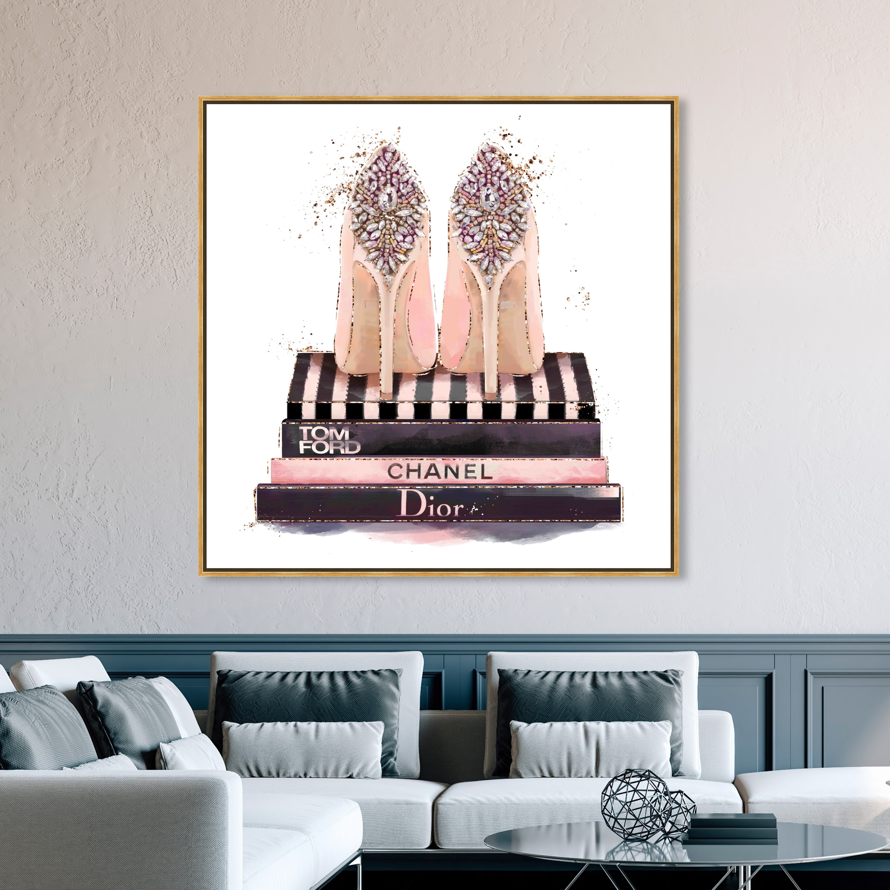 Oliver Gal 'Treasured Shoes' Fashion and Glam Wall Art Framed
