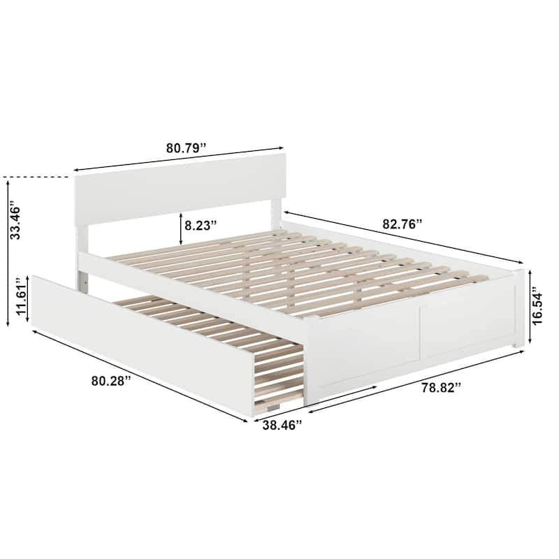 AFI Orlando King Platform Bed with Twin XL Trundle