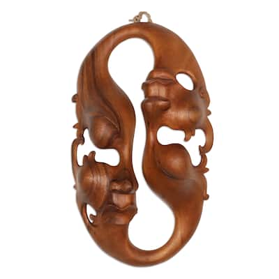 Emotional Duality Wood Mask