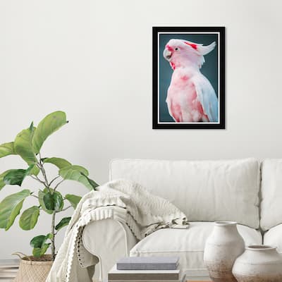 Wynwood Studio Prints Animals Talkative Cockatoo Pink and Tropical Wall Art Canvas Print