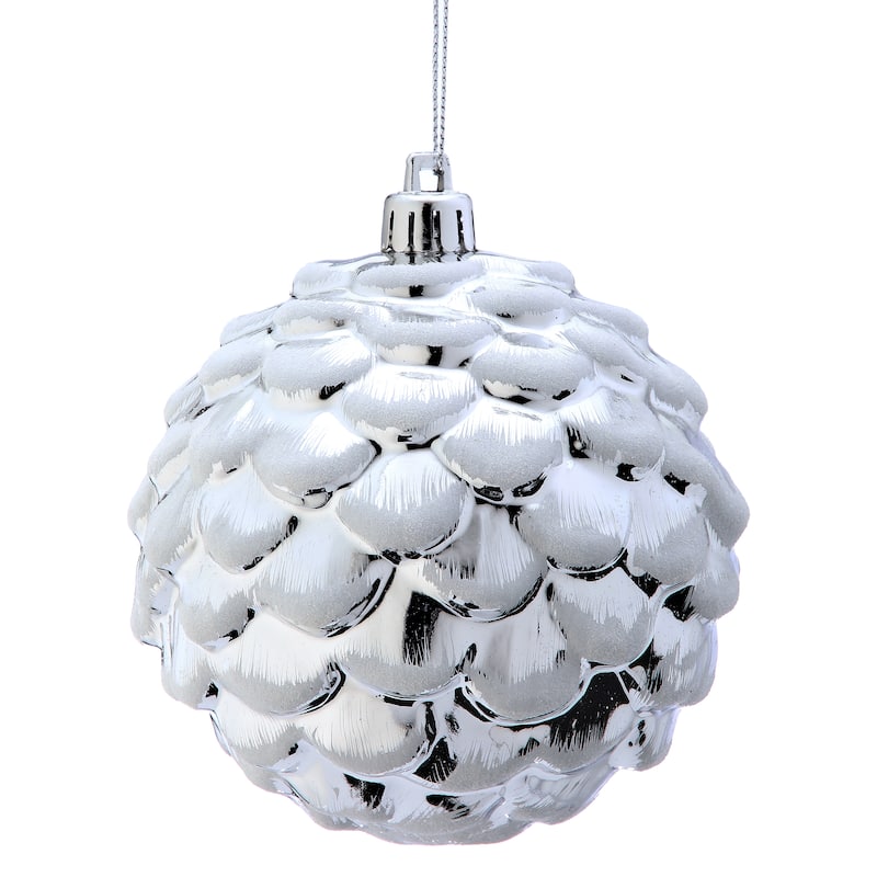 100mm Vp Shiny Globe Cone Ornament Box of 4