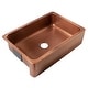 preview thumbnail 2 of 11, Lange Copper 32" Single Bowl Farmhouse Apron Front Undermount Kitchen Sink