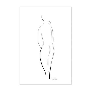 Minimal Line Drawing Of A Nude Woman Line Drawings Art Print Poster