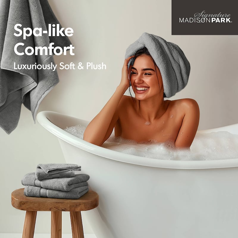 Madison Park Signature 800GSM Ultra-Soft 100% Cotton Absorbent Towel Set