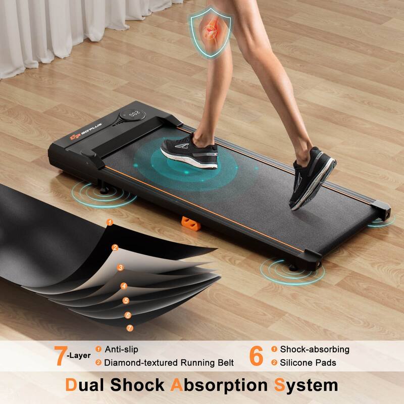 Goplus 2.5HP Under Desk Treadmill with Remote Control LED Display 12 - See Details