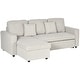 preview thumbnail 11 of 16, HOMCOM Sectional Sleeper Sofa, Linen Fabric L Shaped Couch with Pull out Bed, Reversible Storage Chaise, 3-seat, Dark Grey