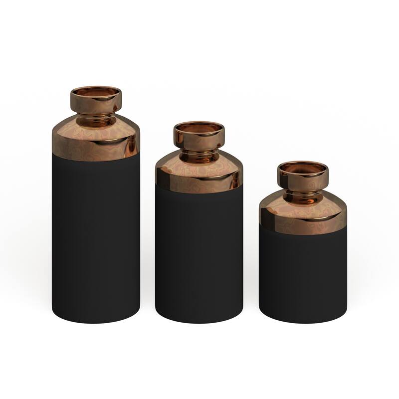 Grey Ceramic Contemporary Vase (Set of 3)