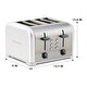preview thumbnail 7 of 5, Kenmore 4-Slice Toaster, White Stainless Steel, Dual Controls, Extra Wide Slots, Bagel and Defrost