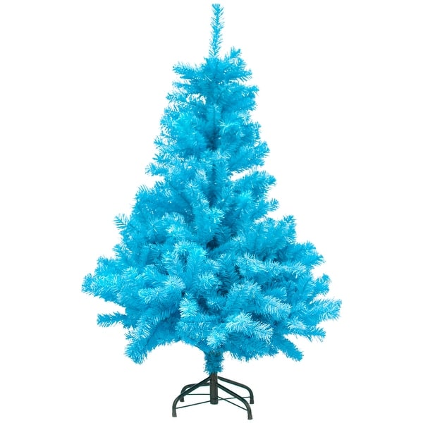 6' Cerulean Blue Pine Artificial Christmas Tree, Unlit - 6 Foot - Bed ...