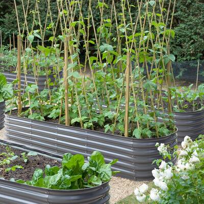 VEIKOUS 9-in-1 Modular Metal Raised Garden Bed Kit