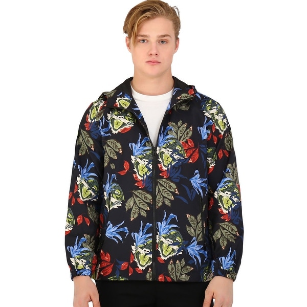 Floral windbreaker jacket clearance