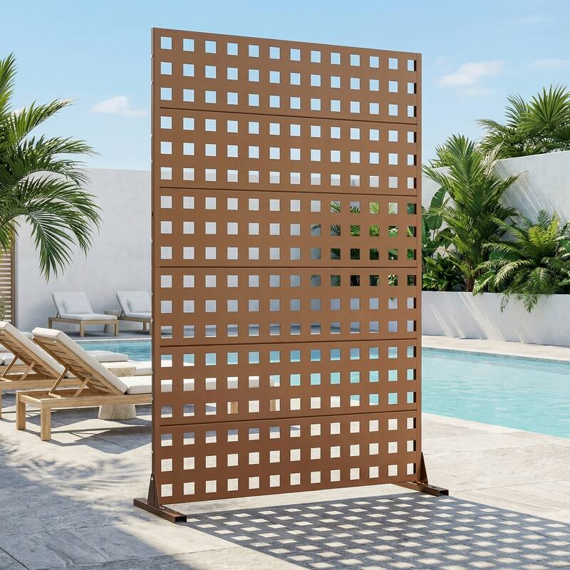 Outdoor Rectangle Privacy Screens Metal Screen Fence Panel