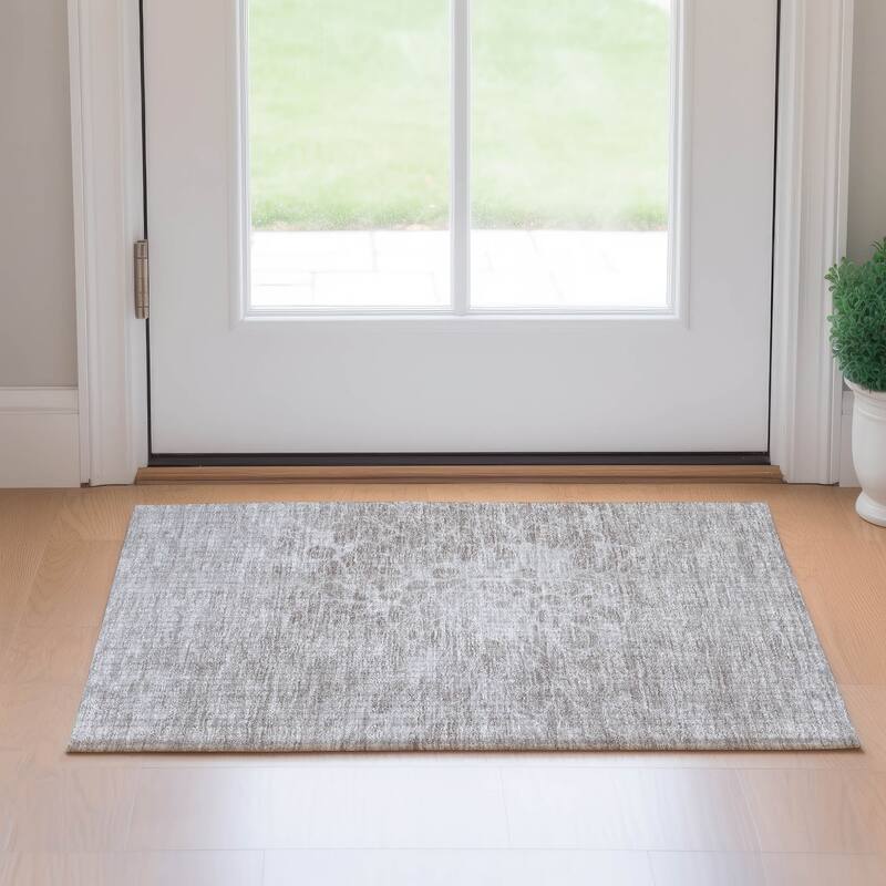 Premium Washable Super Soft Muted Floral Mayfield Rug - Taupe - 1' 8" x 2' 6" - Rectangle
