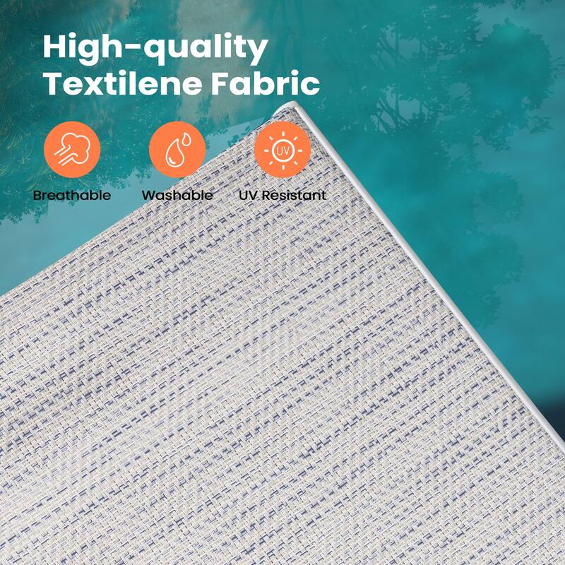 Pellebant 2PCS Patio Aluminum Adjustable Chaise Lounge Chair