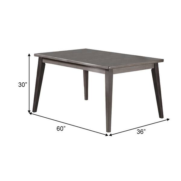 Kya 60 Inch Rectangular Dining Table, Dark Gray Top, Tapered legs, Gray ...