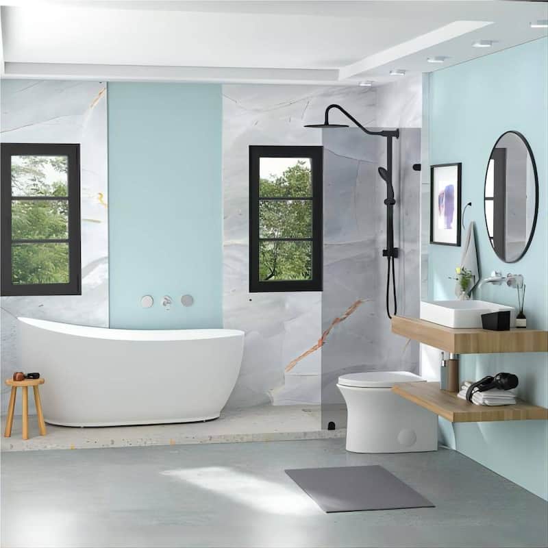 Dornberg 24"x16" White Ceramic Rectangular Vessel Bathroom Sink