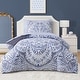 preview thumbnail 37 of 36, Layla Damask Reversible Bed in a Bag Blue - Twin - 5 Piece