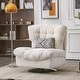 preview thumbnail 2 of 37, MCombo Swivel Accent Chair, Modern Tufted Upholstered Armless Chairs, Wide Seat Single Sofa Chair