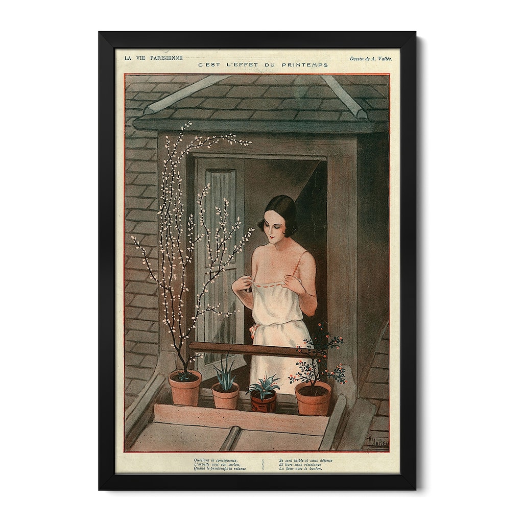 1925 La Vie Parisienne Magazine Plate Premium Framed Poster by Armand Vallee