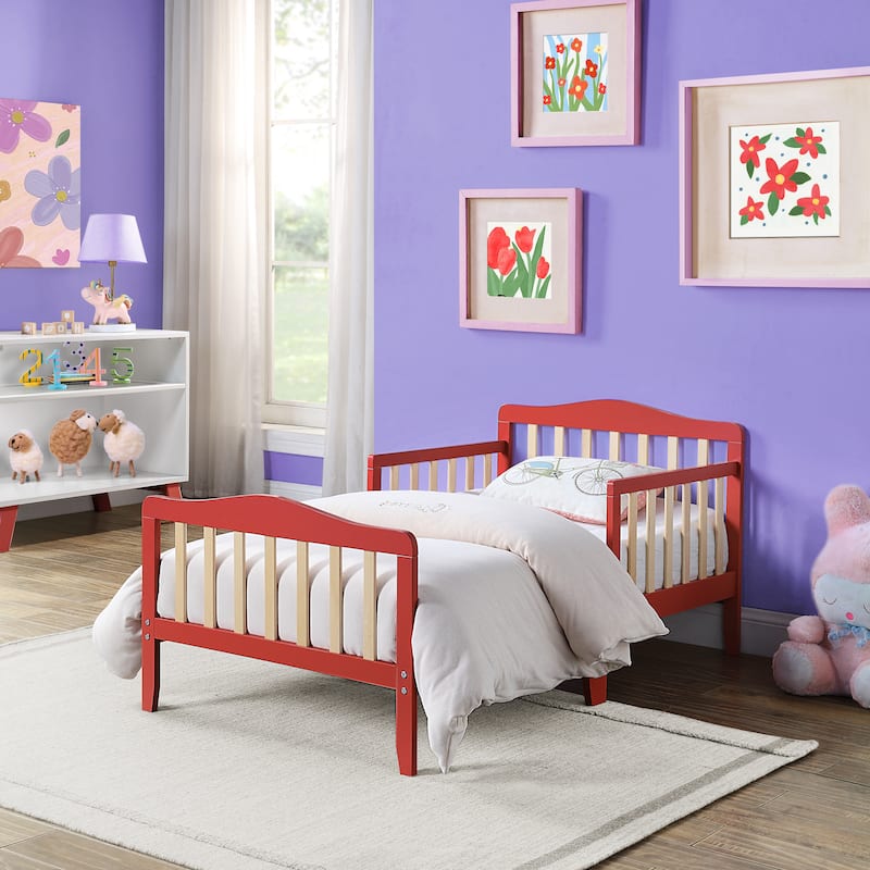 Twain Toddler Bed Coral/Natural suitable for kids'bedroom - Coral
