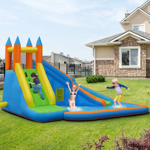 Shop Costway Inflatable Water Slide Mighty Bounce House Jumper