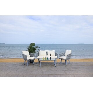 Shop Safavieh Outdoor Raldin Navy/ Beige Rope 4-Piece ... Shop Safavieh Outdoor Raldin Navy/ Beige Rope 4-Piece ... on Safavieh Outdoor Living Montez 4 Piece Set id=77663