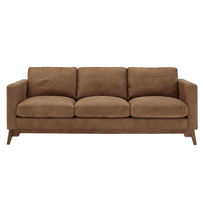 Roma Tan Leather Sofa by iNSPIRE Q Modern